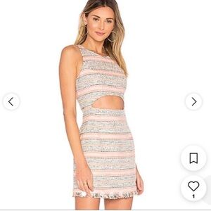 Lovers + Friends tweed sheath dress with front cut out. Size medium